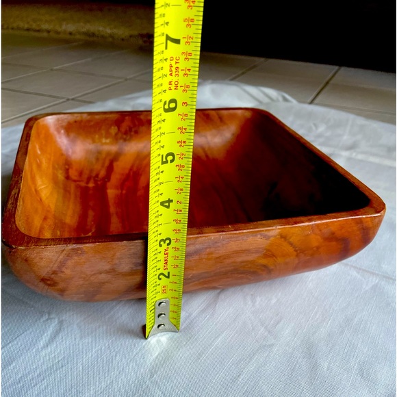 Wooden vintage Fruit Basin and Bowls - Picture 2 of 9